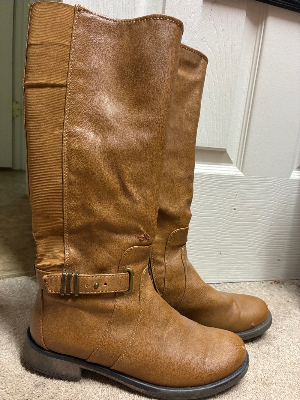 Bear Traps Selena 8.5 M Classic Tan Knee-High Riding Boots - Women's
